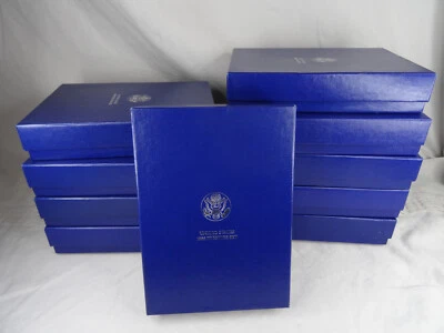 (10) 1986-S US Mint Prestige Proof Sets Silver Dollars Box & COA 70 Coins - Image 1 of 4