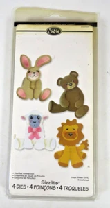 Sizzix Sizzlits Stuffed Animals Cutting Die Set Bunny Bear Lamb Lion - Picture 1 of 5
