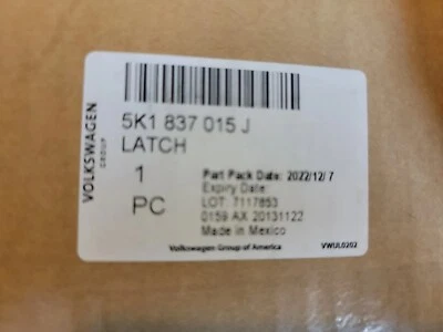 Cerradura pestillo delantero izquierdo volkswagen 5k1837015j 16 modelos de 13-23 Foto 1 de 4