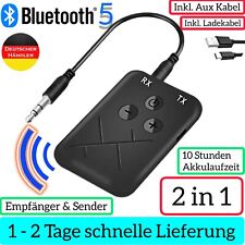 Bluetooth 5.0 Transmitter Empfänger Sender 2in1 Aux Audio Adapter TV Kopfhörer