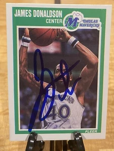 JAMES DONALDSON- Authentic On Card Signed Auto💎 1989-90 Fleer - Picture 1 of 2