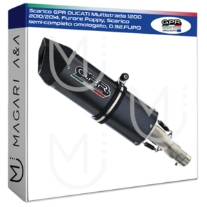 Scarico GPR DUCATI Multistrada 1200 2010/2014, Furore Poppy, Scarico semi-comple - Imagen 1 de 3