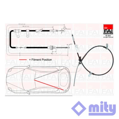 Se adapta Land Rover Freelander 1.8 2.0 D Freno de mano Cable trasero izquierdo Mity Foto 1 de 2