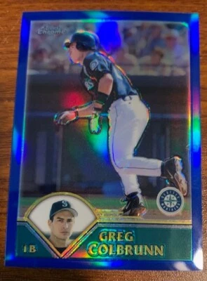 2003 Topps Traded Chrome Refractor #T77 Greg Colbrunn Seattle Mariners Used - Image 1 of 2