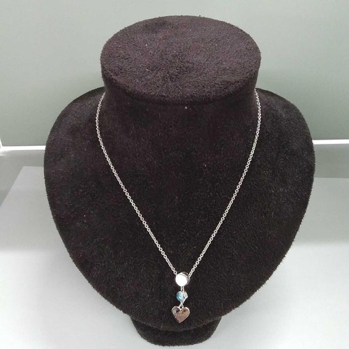 Collana Gucci cuore pietra argento