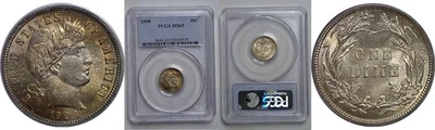 1908 Barber Dime   PCGS MS-65 - Image 1 of 3