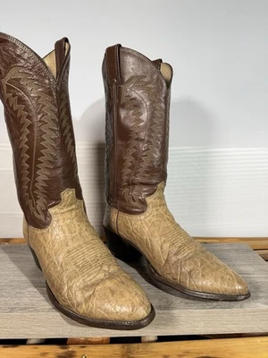 Botas de Vaquero Justin para Hombre Vintage Talla 8 D 8824 Estampado de Elefante Hechas en EE. UU. Foto 1 de 4