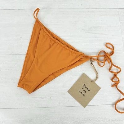 Free People Stone Fox Swim River String Bikini Bottom M Desert Sun Orange Beach - Image 1 of 4