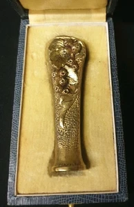 ALTES SIEGEL BRONZE JUGENDSTIL BLUMENSCHMUCK SIGNIERT DUVAL - Bild 1 von 12