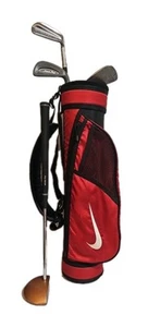 Nike Golf Bag Junior Youth Child Red Black 22” Carry Adjustable Clubs Included - Picture 1 of 19
