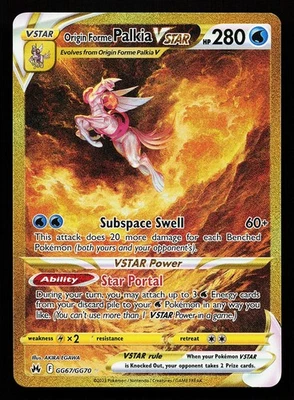Origin Forme Palkia VSTAR GG67/GG70 Secret Crown Zenith Pokémon Card - Image 1 of 2