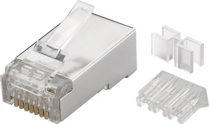 10x RJ45 Stecker, CAT 6A STP geschirmt; RJ45 Stecker, CAT 6A STP geschirmt - für - Bild 1 von 2