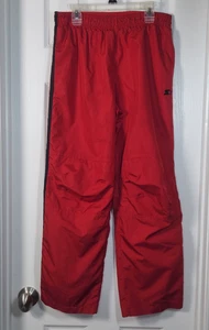 Vintage Starter Boys L (10-12) Wind Breaker Track Suit Pants Red Black Stripe - Picture 1 of 9