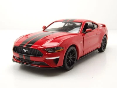 Ford Mustang GT 2018 rot schwarz Modellauto 1:24 Motormax - Bild 1 von 4