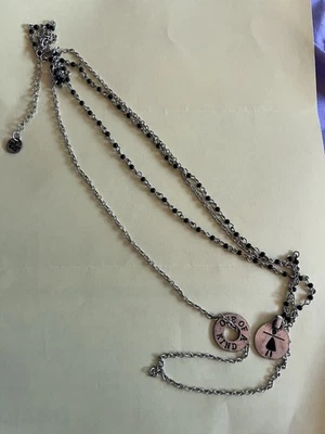 Collar Huérfano Negro Hot Topic Exclusivo Doble Capa Cuentas Dije Foto 1 de 3