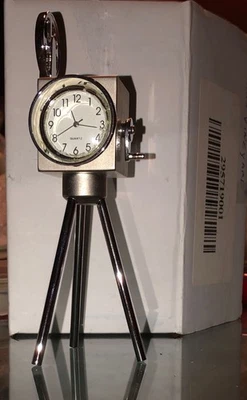 Reloj de película plateado antiguo Teel To Reel NUEVO Foto 1 de 4