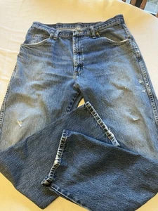 Wrangler Regular Fit Jeans Herren gerades Bein Baumwolle Denim Barn Workwear 36X32 - Bild 1 von 11