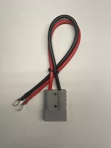 50A Para Anderson Enchufe Gris Con 30Cm Silicona 12Awg Wier Y Terminal 5/16" - Imagen 1 de 1