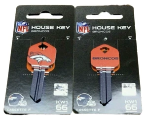2 llaves en blanco de los Denver Broncos con licencia oficial de la NFL KW1 66 - Imagen 1 de 1