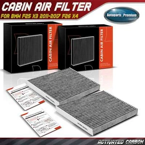 2x Activated Carbon Cabin Air Filter for BMW F26 X4 2015-2018 F25 X3 2011-2017 - Picture 1 of 9