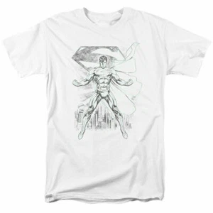 Superman Super Sketch T Shirt Licensed Comic Book Movie Tee White - Picture 1 of 2