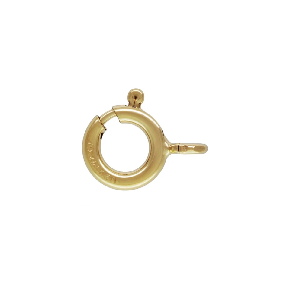 8pcs 14K Gold Filled Spring Ring Clasps 5mm | Open Ring for Jewelry Making DIY - Image 1 of 1