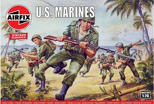 Airfix Vintage 45 WWII US Marines 1:76 Scale Plastic Model Figures A00716V - Picture 1 of 1