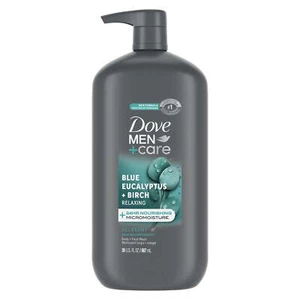 Dove Men+Care Relaxing Hydrating Face & Body Wash Blue Eucalyptus & Birch ,30 oz - Picture 1 of 8