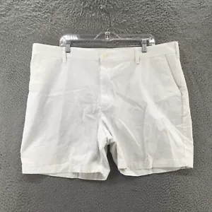 Izod Saltwater Chino Shorts Mens 42x7 White Cotton Blend High Rise Stretch NEW` - Picture 1 of 13