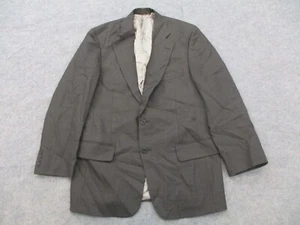 Paul Stuart Blazer Mens 40 R Brown Black 2 Button Lined Coat Jacket Adult - Picture 1 of 11