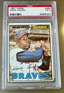 1967 Topps Hank Aaron #250 Vintage Graded PSA Atlanta Braves *J650 - Picture 1 of 2