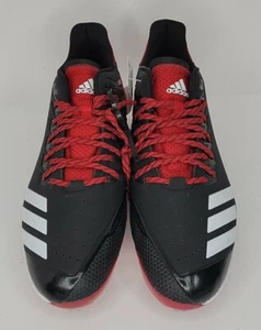 Zapatos de béisbol Adidas para hombre Icon de rebote botines negros/rojos CG5246 talla 13. ¡NUEVO CON ETIQUETAS! - Imagen 1 de 10