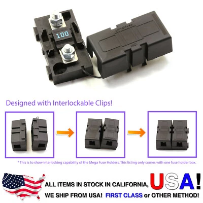 Premium MIDI Fuse Holder with 100A midifuse 100 amp 32V DC Time Delay Clip - Image 1 of 4