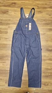 Red Kap Men's Denim Bib Overall Work Uniform BD10DN, Size 42x30 - Picture 1 of 7
