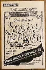 SOCIAL DISTORTION John Anson Ford 1988 PUNK Concert FLYER Prison Bound JUNKYARD