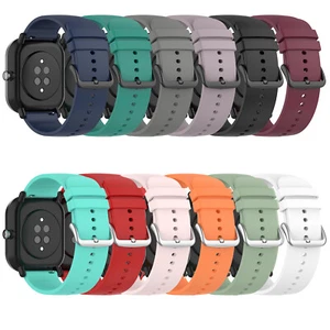 20mm Silikon Uhrenarmband für Huami Amazfit GTS3/GTS 2e/GTS 2/bip S Uhr/Pop Pro - Picture 1 of 45