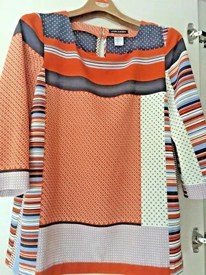 Blusa moderna diseño francés top talla 12 estampado contemporáneo Foto 1 de 3