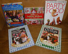 5 Party Food Christmas Holiday COOKBOOKS Book lot NICE Shelf Kitchen Decor set
