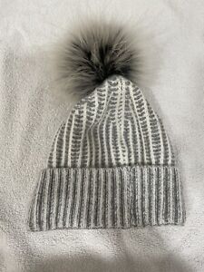 H.E.ROSSI 100% ANGORA HAT WITH RACOON bobble