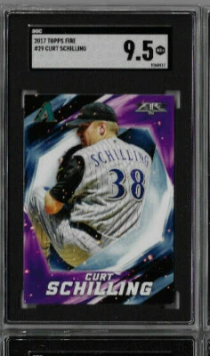 2017 Topps Fire Curt Schilling SGC 9.5 - Image 1 of 2
