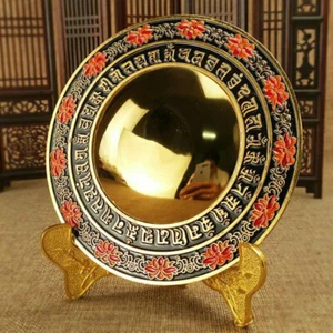14cm Tibetan Buddhism Alloy Quasi-mentioned Mirror Crafts Exorcise Evil Spirits - Picture 1 of 6