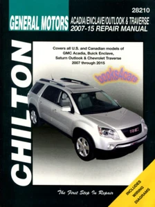 SHOP MANUAL TRAVERSE CHEVROLET SERVICE REPAIR BOOK CHILTON GUIDE 2007-2017 2008 - Picture 1 of 1