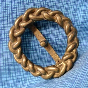 Kette Gürtelschnalle Hippie Boho Inverted Post Design Messing Vintage 60er Trinity .TAZ883 - Bild 1 von 10