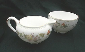 Wedgwood MIRABELLE Open Sugar Bowl and Milk Jug - Picture 1 of 3