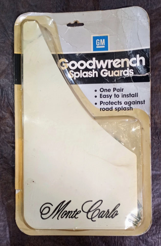 🔥Vintage NOS GM Chevrolet Monte Carlo Splash Guards 1 Pair White Part #997699 - Image 1 of 2