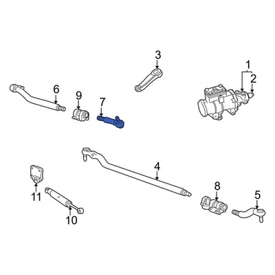 For Ford F-250 Super Duty 2005-2022 Ford PC3Z3A131J Outer Steering Drag Link - Image 1 of 2