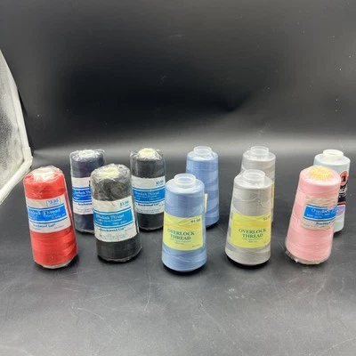 10 Cones Overlock Thread Priced Sew Right Collection 3000yd Cone New Sealed - Image 1 of 4