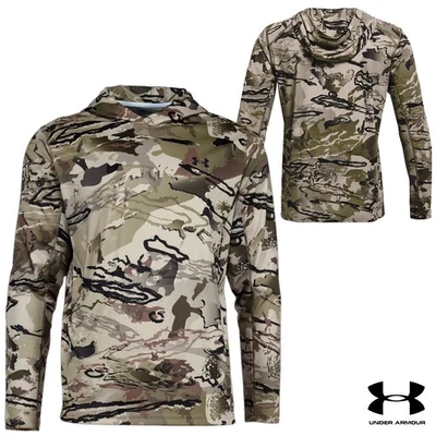 Under Armour Iso-Chill Brush Line Hoodie (S)- Barren/Bayou/BLK - Image 1 of 4
