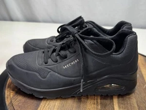 Skechers SZ 7.5 Street Uno Stand on Air Sneaker 73690 Black Women’s - Picture 1 of 7
