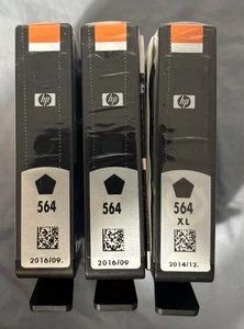 Original HP 564 schwarze Tinte 3er Pack One XL ABGELAUFEN POSTEN - Bild 1 von 2